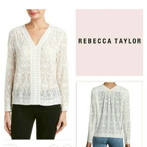 Rebecca Taylor Lace Aztec Blouse